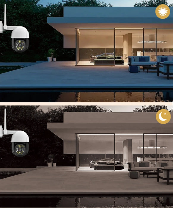 Cámara IP de seguimiento automático 4K para exteriores, minicámara CCTV de visión nocturna de 5MP, domo de velocidad, 8MP, WIFI, 1080P, vigilancia de seguridad para el hogar