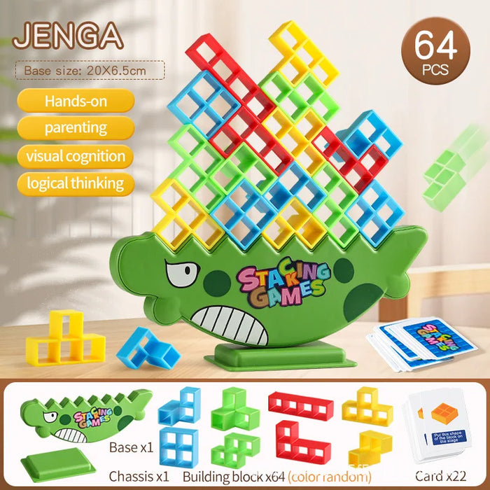 Bloques apilables calientes, juego de equilibrio Tetra Tower, bloques de construcción, tablero de rompecabezas, ensamblaje de ladrillos, juguetes educativos para niños