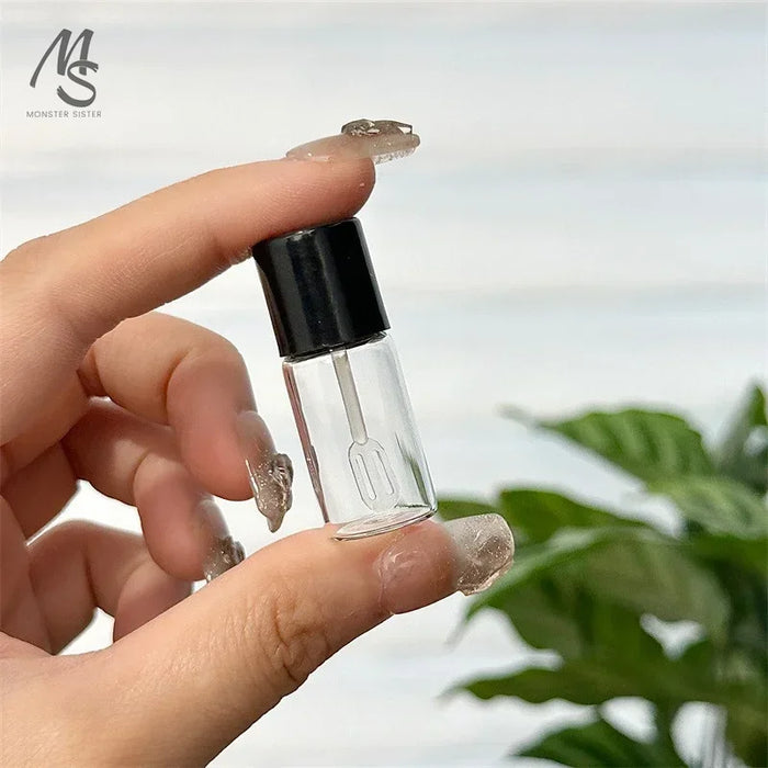 2-10 botellas de base líquida de 4/5 ml en vidrio grueso, botellas de viaje duraderas y portátiles para productos cosméticos