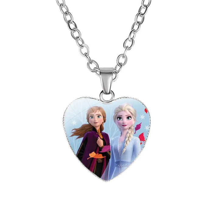 Disney Frost Moana trenzado Aladdin collar corazón encanto princesa accesorios niños regalos