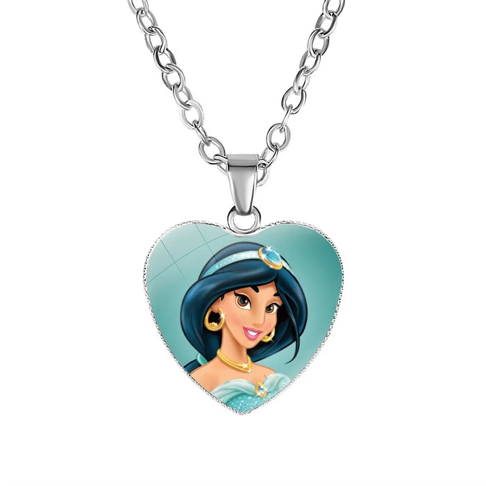 Disney Frost Moana trenzado Aladdin collar corazón encanto princesa accesorios niños regalos