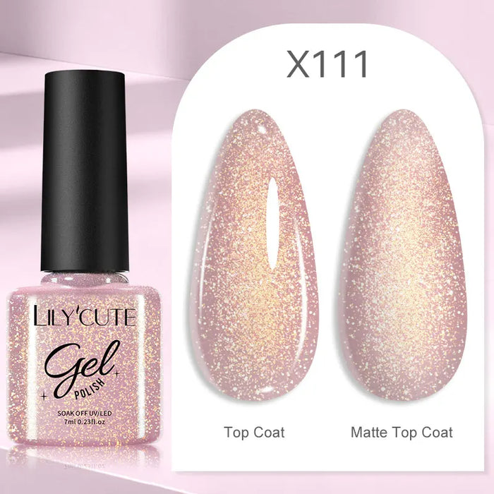 LILYCUTE 129 Farben 7 ml Nagel-Gel-Nagellack – semi-permanente Nagelkunst und Maniküre mit Soak-Off-LED-UV-Gel-Nagellack