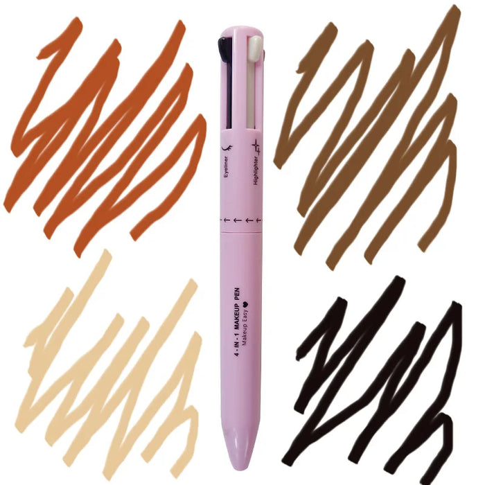 Vielseitiger 4-in-1-Eyeliner- und Brauenstift – wasserfester und langlebiger Make-up-Stift für Lippen und Konturen