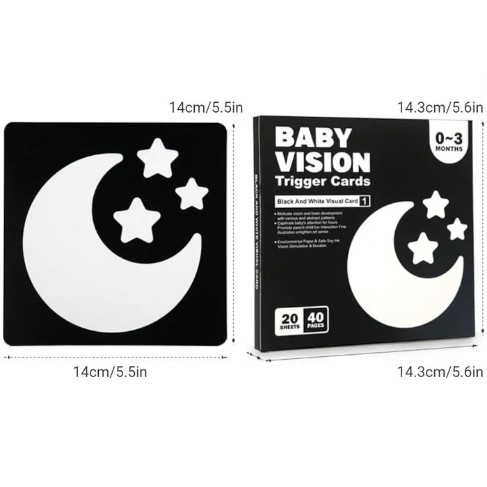 Tarjetas de estimulación visual Montessori para bebés de 0 a 12 meses en blanco y negro: tarjetas de contraste para estimular el aprendizaje visual de los recién nacidos