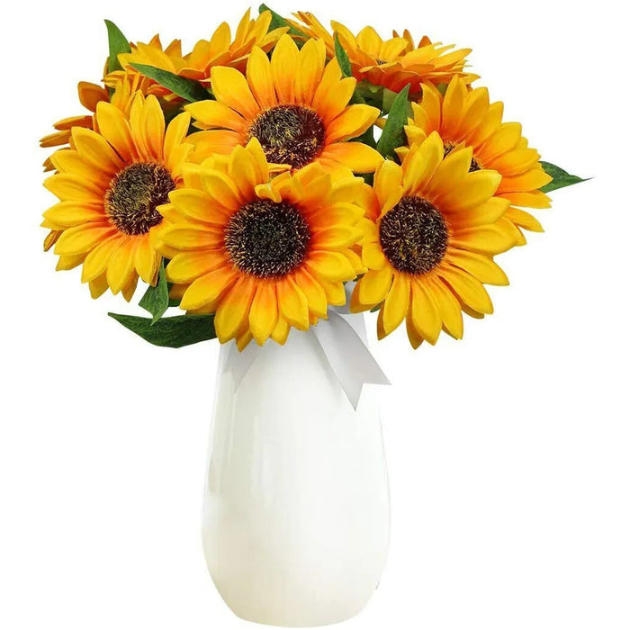 Lifelike Artificial Sunflowers for Home and Event Decoration