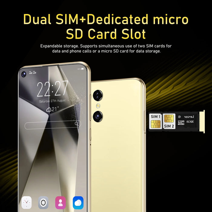 S25 Ultra Neues Smartphone 5G 7,3 Zoll High Definition Android 14 Snapdragon 8gen3 10 Core Dual-SIM-Telefon 7800 mAh entsperrtes Telefon