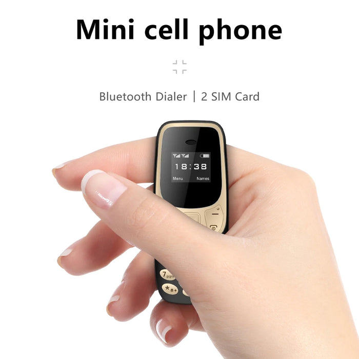 SERVO Kleines Mobiltelefon, Bluetooth-Dialer, magische Stimme, strahlungsarme Anrufaufzeichnung, 2/3 SIM, GSM, entsperrtes Mini-Mobiltelefon