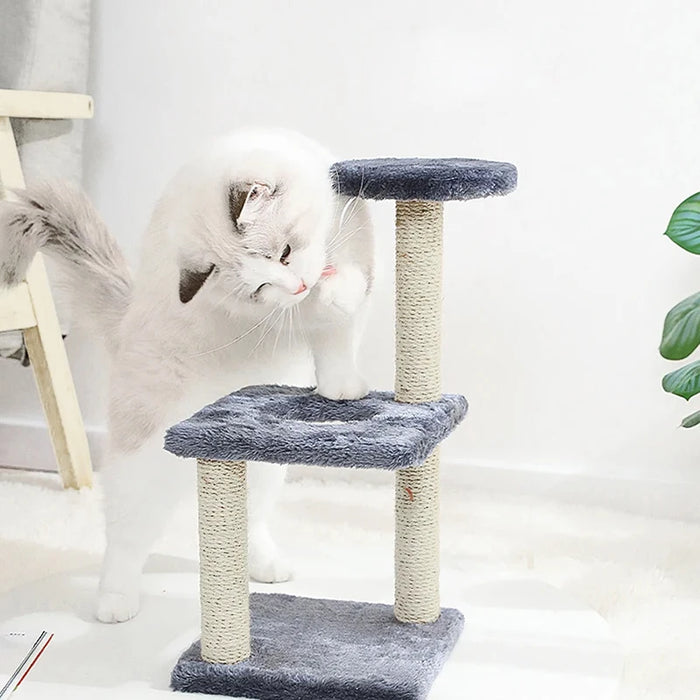 Indoor Cat Claw Tree in Sisal - Interactive Cat Toys for Cats and Kittens, Cat Play Stand, Pet Products