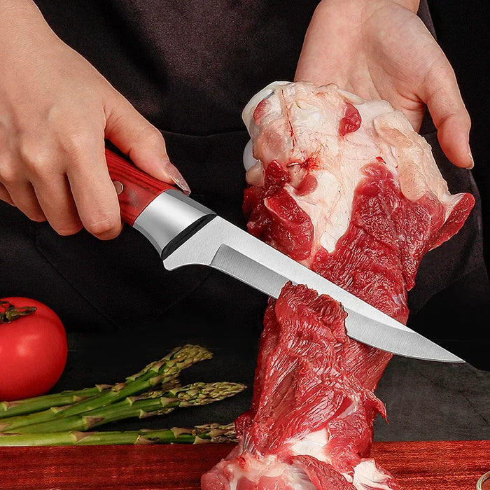 Cuchillo para trinchar carne de 6 pulgadas - Cuchillo duradero de acero inoxidable para carne y frutas