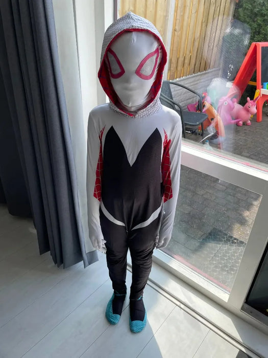 Costume 3D Spider Gwen pour filles et femmes – Parfait pour Halloween et cosplay.