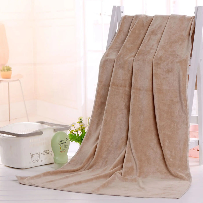 Serviette de bain en microfibre pour sécher les cheveux, serviette de sport douce et épaisse et absorbante pour la maison, le nettoyage de la voiture et les salons de coiffure