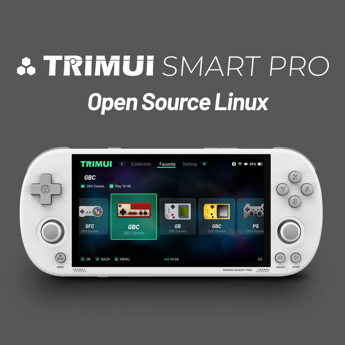 Consola de juegos portátil Trimui Smart Pro, pantalla IPS de 4,96 pulgadas, sistema Linux, Joystick, iluminación RGB, regalo Retro para jugadores