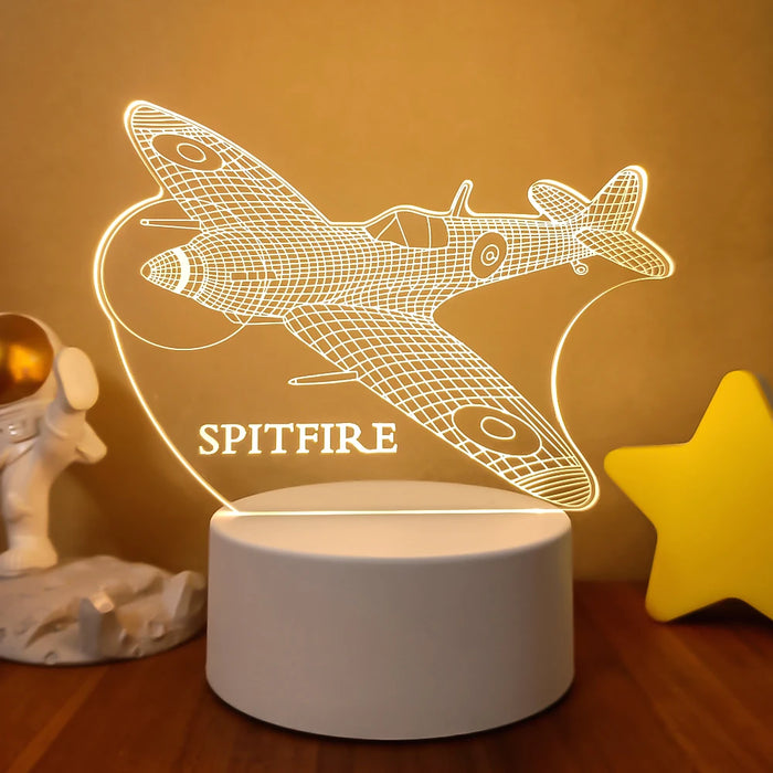 3D Bulldozer and Excavator Night Lamp - LED Lighting for Kids Room, Decorative Gift for Children