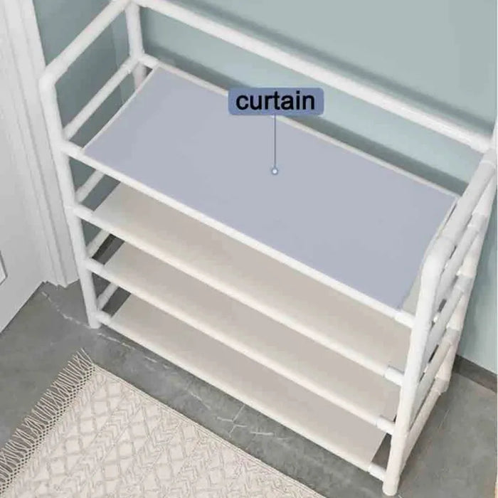 Étagère à chaussures multicouche et cintre pour le rangement de la porte – Cintre DIY pour la maison, la chambre d'étudiant, le balcon et le couloir.