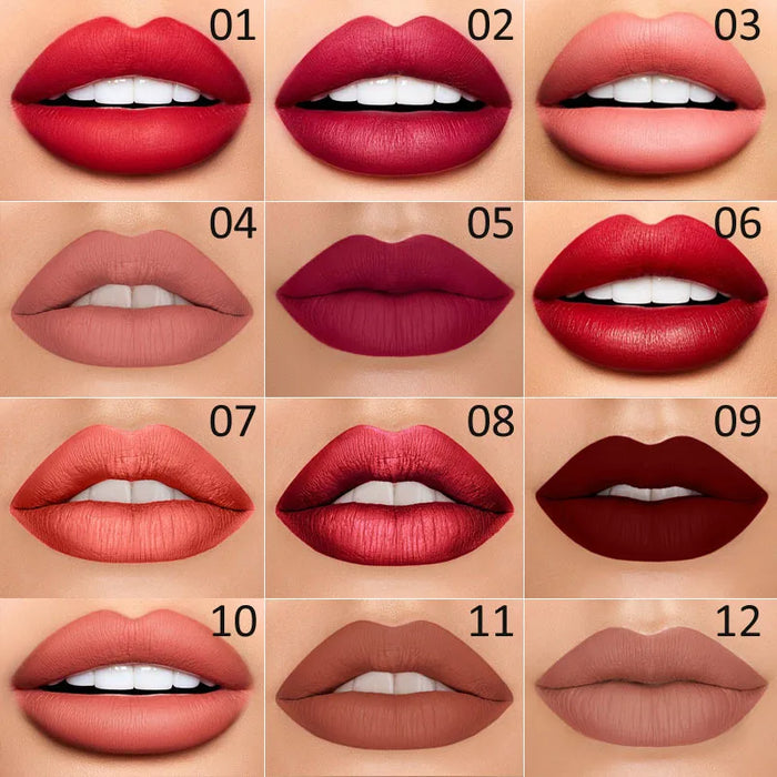 Doppelseitiger, matter Lippenstift, langlebiger, wasserfester Lippenstift, dunkelroter Lipliner, Schönheitsprodukte