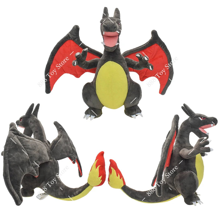 Ensemble en peluche Pokémon avec Léviator brillant, Charizard, Mega Rayquaza, Hisuian Zorua et plus encore – Cadeau de Noël parfait pour les enfants