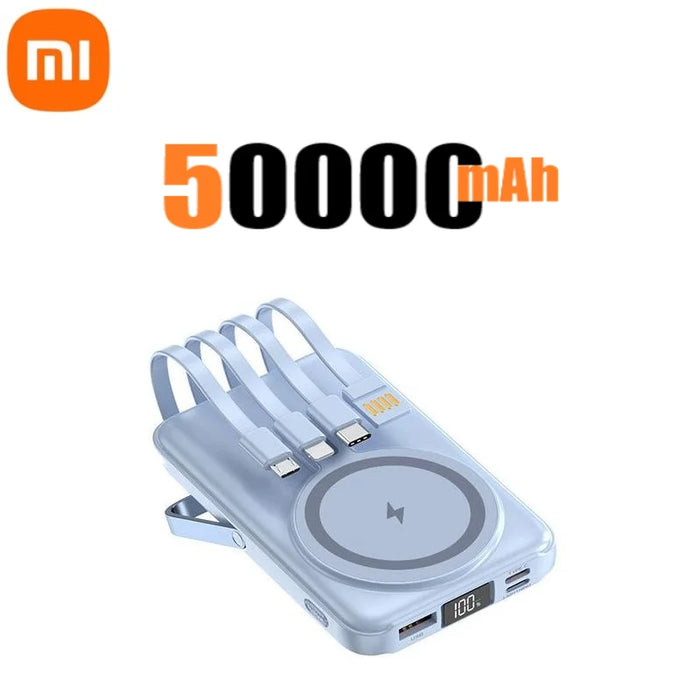 Xiaomi 22,5 W 200000 mAh cargador inalámbrico magnético Power Bank con soporte para teléfono para iPhone, Samsung y Huawei carga rápida