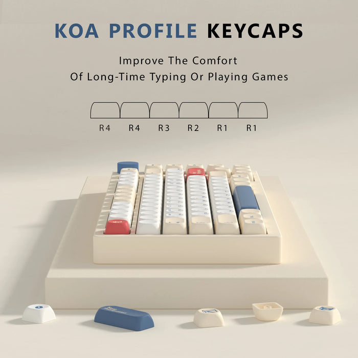 KBDiy KOA Keycaps GMK lait de soja 140 Keycaps PBT similaire MOA japonais coréen russe Keycaps 7u MAC ISO pour clavier mécanique