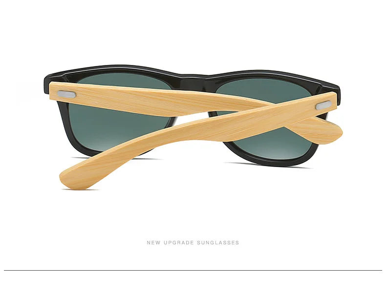 Lunettes de soleil carrées rétro en bois respectueuses de l'environnement pour hommes et femmes – Protection UV400 pour un confort oculaire classique pour la conduite et la pêche