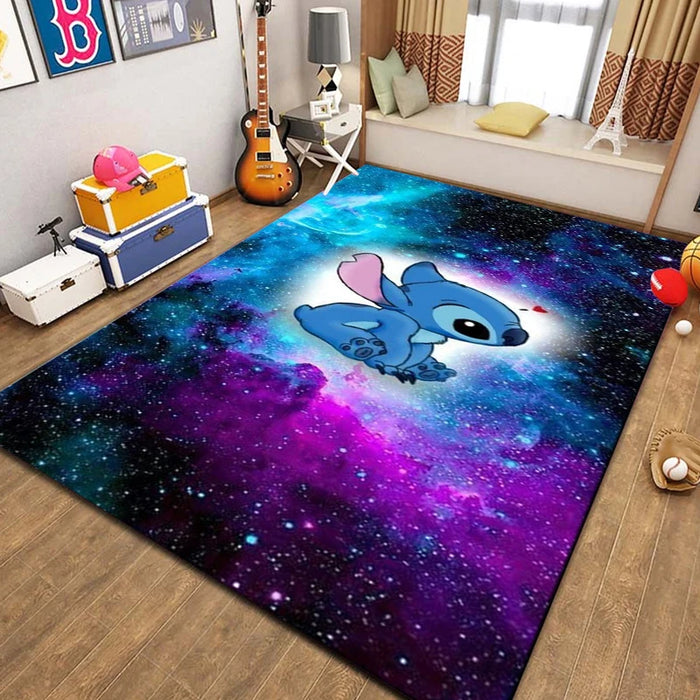 Alfombras de anime impresas en 3D de Disney Fashion Stitch para el hogar, alfombras grandes para sala de estar y habitación de niños, alfombras para sofá y tapetes