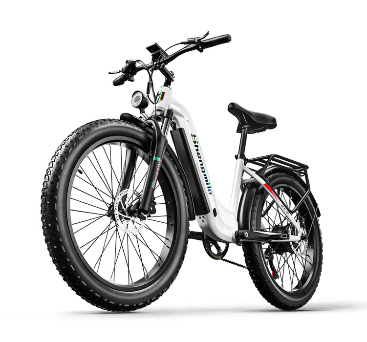 Bicicleta eléctrica de montaña Shengmilo MX06 de 26 pulgadas con motor de 1000W Fatbike 48V 17,5Ah para bicicleta urbana para adultos