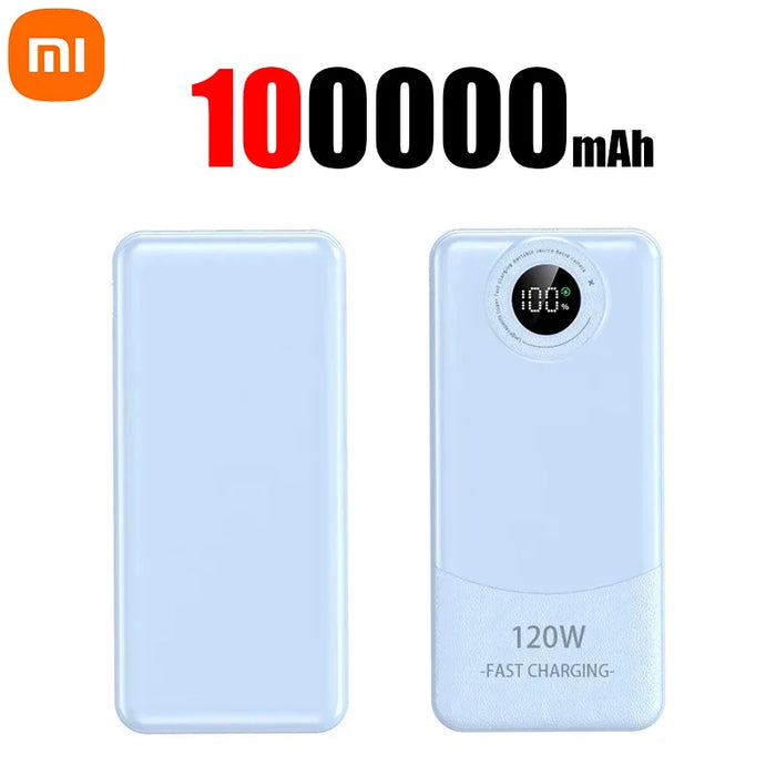 Xiaomi 200000 mAh Powerbank mit hoher Kapazität, 120 W, superschnelles Aufladen, intelligente Digitalanzeige, Powerbank für iPhone, Xiaomi, Samsung