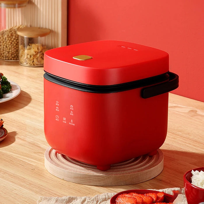 Compact Electric Rice Cooker for 1-2 People - 1.2L Automatic Kitchen Machine with Steam Cabinet