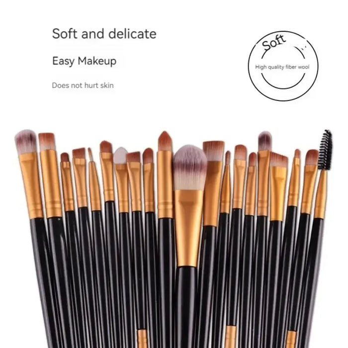 20-teilige Make-up-Pinsel – komplettes tragbares Set mit Rouge-, Lidschatten- und Puderpinseln für perfektes Make-up, ideal für Anfänger