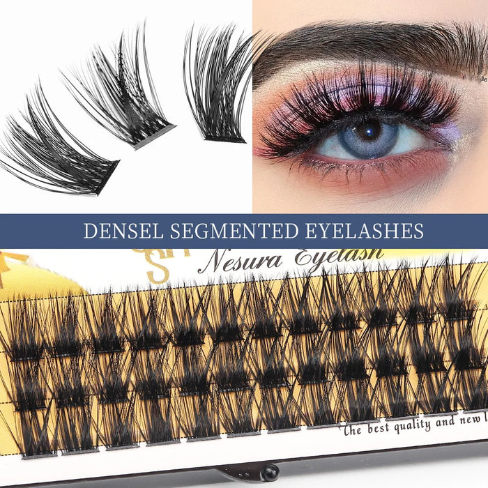 DIY Eyelash Cluster Segmented 50D/60D/80D Dramatic and Natural False Eyelashes Volume Makeup Extensions