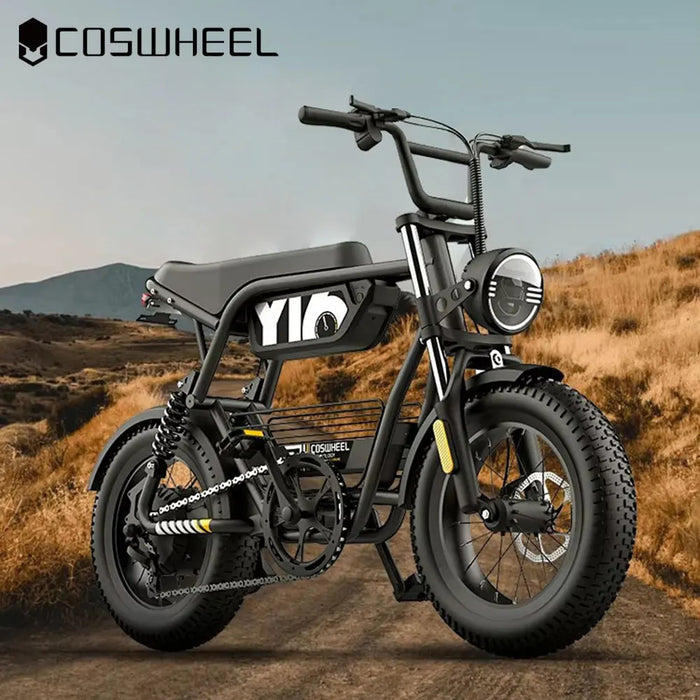 Coswheel Y16 1000W 48V 15AH Elektrofahrrad – Fatbike für Pendler und Offroad, Offroad-E-Bike für Erwachsene