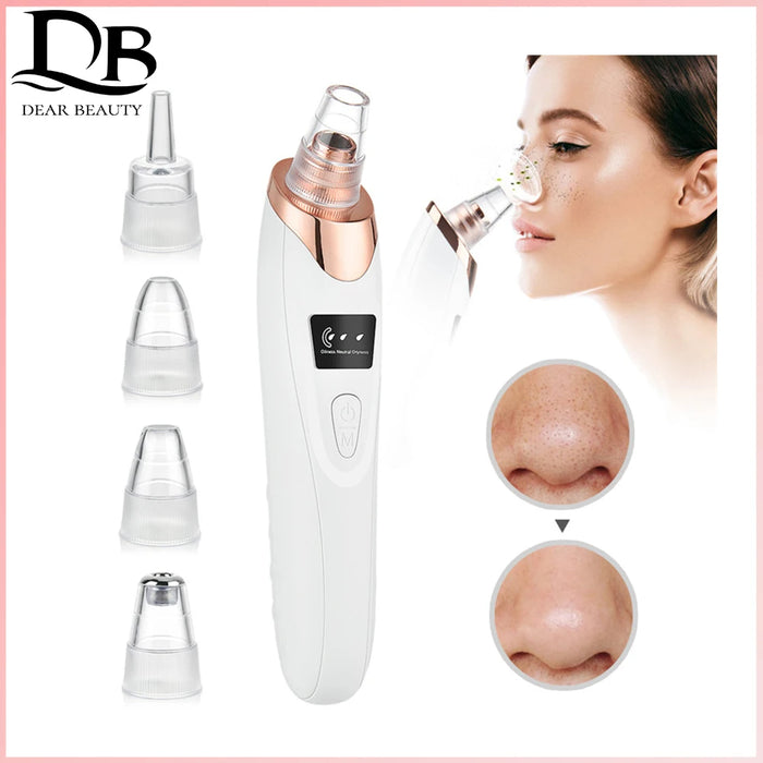 Vacuum Suction Blackhead Remover USB Rechargeable Facial Pore Cleaner Acne Pimple Comedone Extractor Care Tool