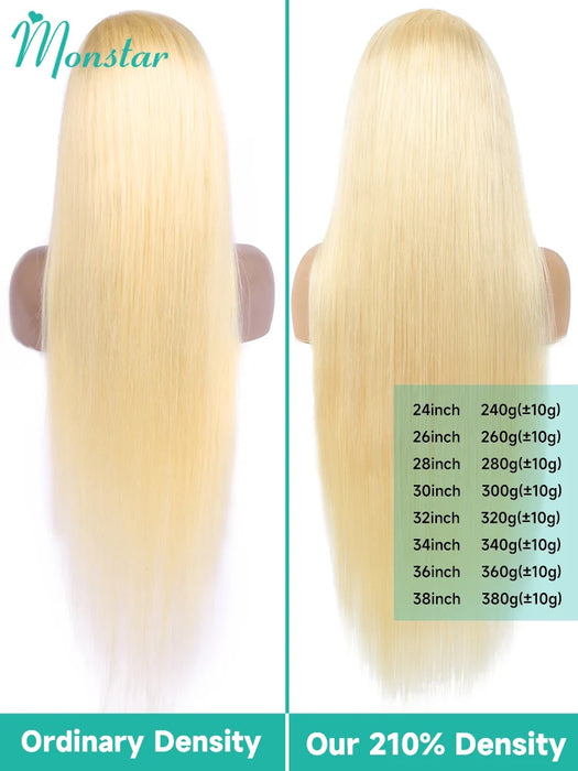 HD Transparent 613 Honey Blonde Lace Front Wig – 100% Brazilian Human Hair for Women