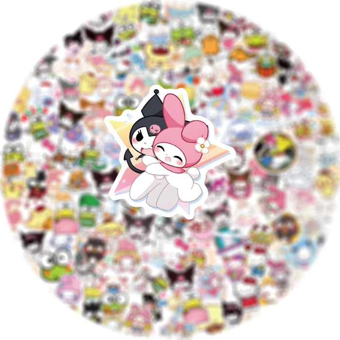 Urocza kolekcja naklejek Sanrio — zestawy 50/100/200 sztuk Adorable My Melody, Kuromi i Hello Kitty dla dzieci i projektów kreatywnych