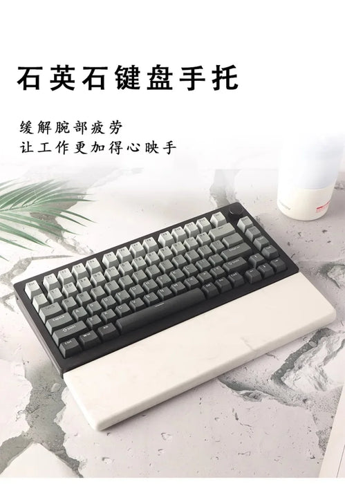 Reposamuñecas de cuarzo personalizado para teclados mecánicos: cómodo reposamuñecas con diseño creativo de reposamanos