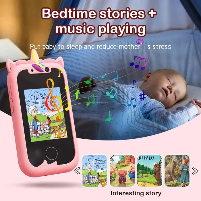 Juguete con cámara para teléfono inteligente para niños con pantalla táctil, juguete de aprendizaje para niños de 3 a 12 años, reproductor de MP3, regalos de Navidad y cumpleaños