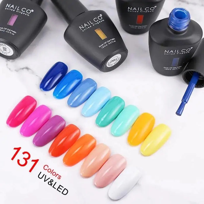 NAILCO 15 ml Black Series Nagelgellack 333 Farben Blau UV- und LED-Gellack Nude Rot Soak Off Semi Permanenter UV-Nagelgellack