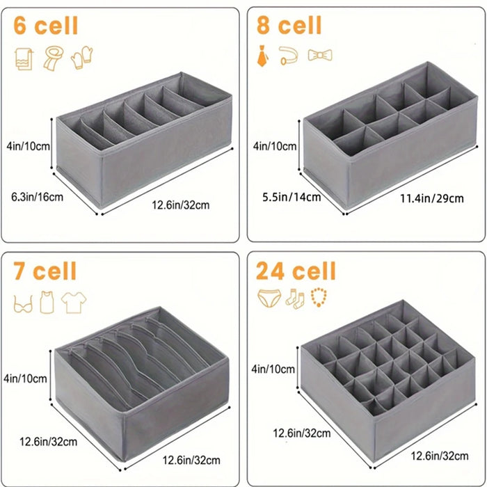 Unterwäsche-, Socken- und BH-Schubladen-Organizer: Aufbewahrung von Haushaltskleidung, Schrank- und Schubladen-Organizer
