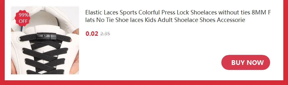 Elastic Laces Without Ties with Swivel Buckle for Adults and Kids - Thick Round Design for Sneakers