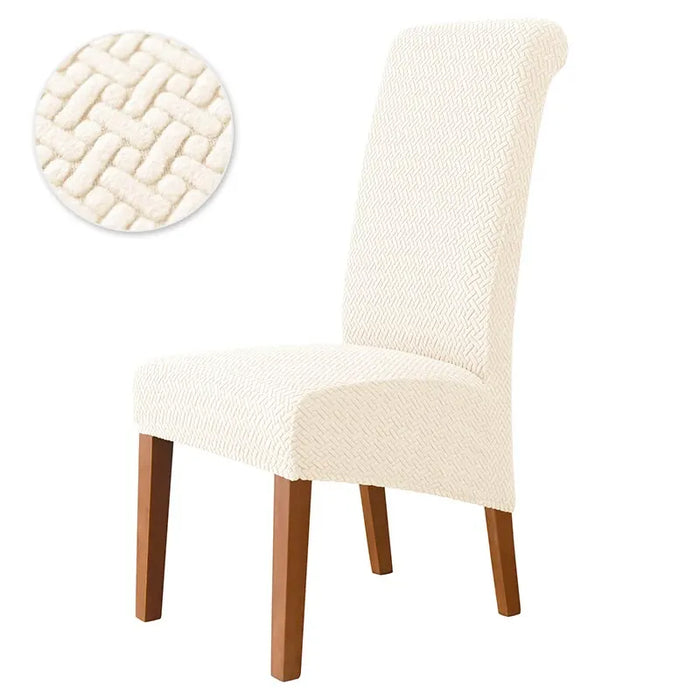 Housses de chaise en jersey extensible taille XL, housses de chaise de salle à manger à dossier long pour mariages et chaises de cuisine