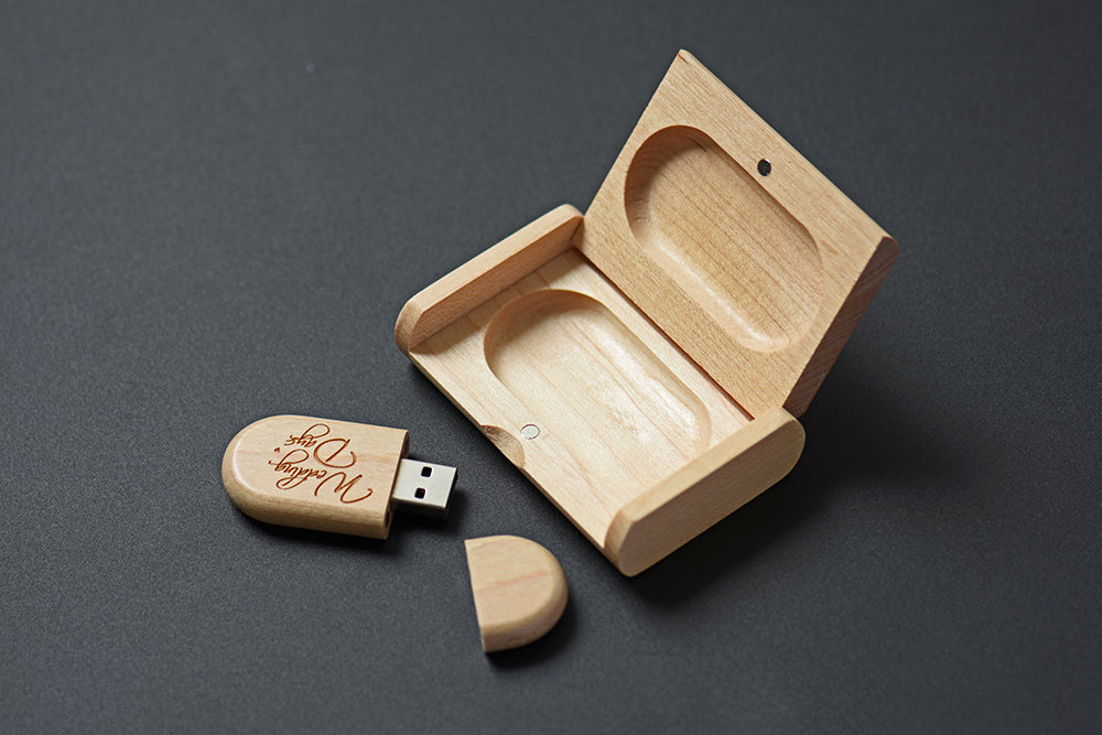 SHANDIAN Free LOGO Wooden + Box USB 2.0 Pen Drive 4GB 16GB 32GB 64GB Flash Drive Wedding Photography Gift U Disk