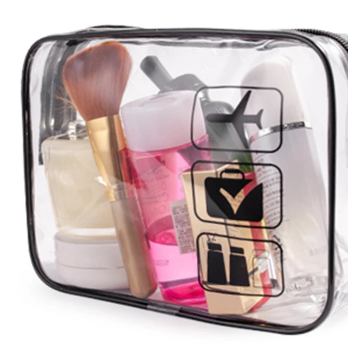 Transparent Makeup Case with Zipper - Waterproof Travel Case for Makeup and Toiletries