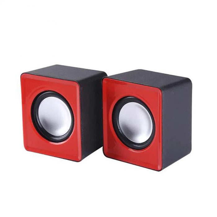 Altavoces de audio compactos alimentados por USB para ordenador y portátil - Mini caja de música acústica