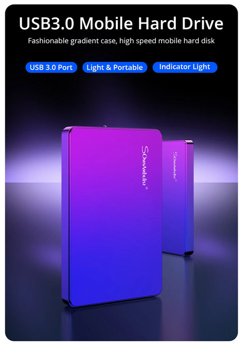 SomnAmbulist Disco duro externo portátil 250GB 320GB 500GB 1TB Almacenamiento USB3.0 para PC, portátiles, TV, PS4 y Xbox