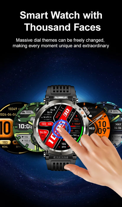 NAMOFOTO New Smartwatch 1.7'' Fashion Watch for Men and Women with Fitness Functions and LED Light