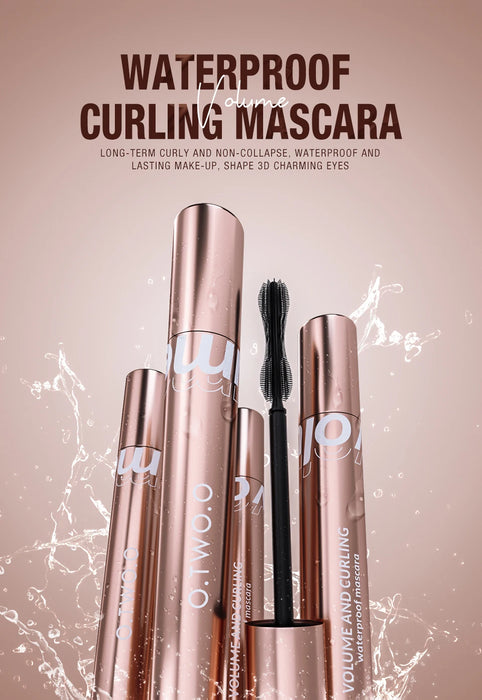 O.TWO.O Wasserdichte Mascara 4D Seidenfaser Curling Volumen Wimpern Dicke Verlängerung Pflegende Wimpernverlängerung Hochwertiges Make-up