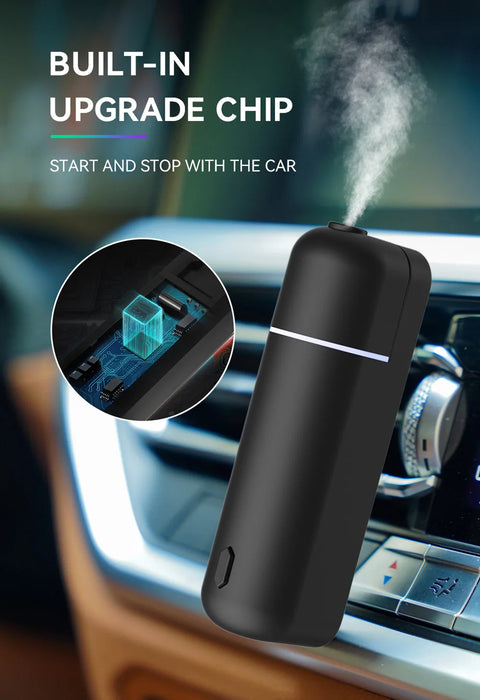 Mini diffuseur d'arôme de voiture rechargeable par USB - Machine à parfum avec huiles essentielles et clip de valve