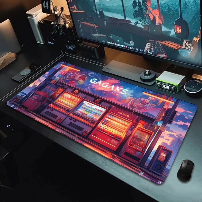 Alfombrilla de ratón para videojuegos, estética japonesa, XXL, accesorios de oficina para PC y teclado