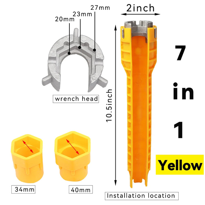 8-in-1-Spültischmischerschlüssel für Installation und Reparatur