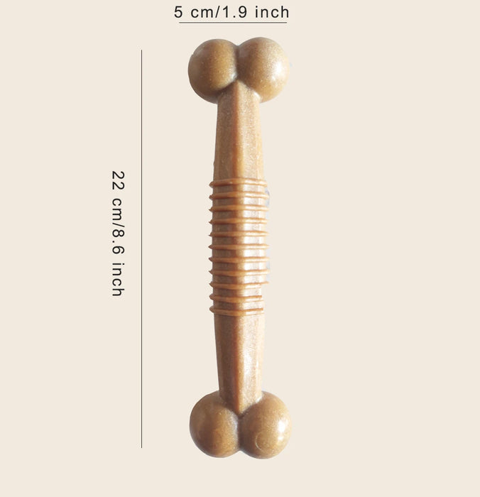 Juguete interactivo de madera para masticar de 22 cm, cuidado dental duradero para perros grandes