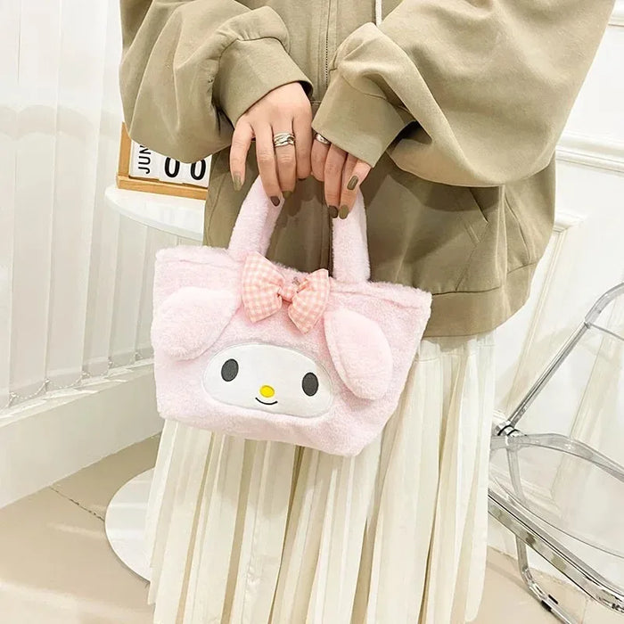 Linda mochila estilo lolita de felpa Sanrio Kuromi - My Melody Dust Bag para regalos de Navidad